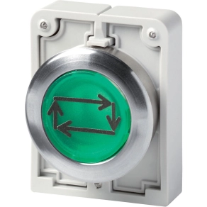   Eaton világító nyomógomb, 30mm, lapos, zöld, x32, m30c-fdl-g-x32-182968