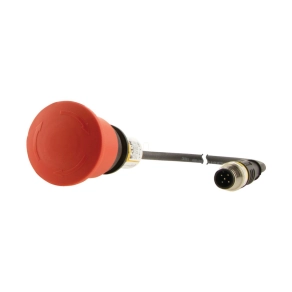   Eaton vész-ki nyomógomb, 45mm, reteszkioldás forgatással, 2ny, 0.2m kábel, 5 pól., c22-pvt45p-k02-p10-185183
