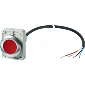  Eaton nyomógomb flat, 30mm, 1nc, piros, 1m, open, c30c-fd-r-k01-p62-186049