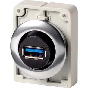   Eaton USB fali aljzat, 30mm, lapos, aljzat/aljzat, m30c-fUSB-187082