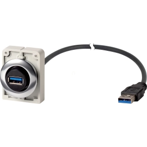   Eaton USB fali aljzat, 30mm, lapos, 30cm kábellel, m30c-fUSB-30-187083