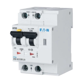   Eaton AFDD-25/2/B/003-F kombinált ívhiba védelmi készülék In=25A, B kar, 10kA, Idn=0,03A, G/F típus 187278