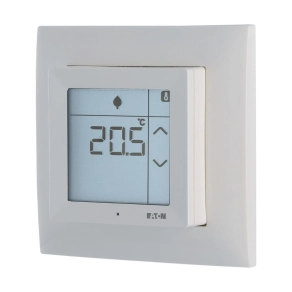   Eaton room controller touch érintőképernyős szobahőmérésklet szabályzó komplett (fény.fehér+keret), cpad-00/198-187712