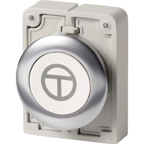   Eaton nyomógomb, fém, 30mm, lapos, fehér, x11, m30i-fd-w-x11-188056