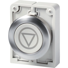   Eaton nyomógomb, fém, 30mm, lapos, fehér, x66, m30i-fd-gr-x66-188057