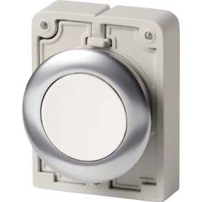   Eaton nyomógomb, fém, 30mm, lapos, fehér, m30i-fd-w-188085