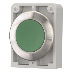Eaton nyomógomb, fém, 30mm, lapos, zöld, m30i-fd-g-188087