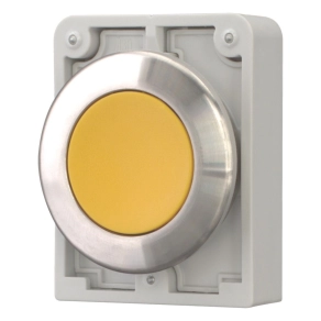   Eaton nyomógomb, fém, 30mm, lapos, sárga, m30i-fd-y-188088