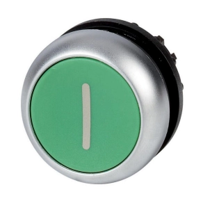   Eaton nyomógomb, lapos, zöld, reteszelt, m22-dr-g-x1-216630
