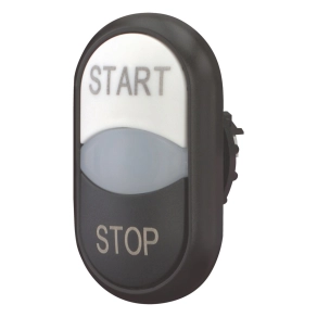   Eaton kettős világító nyomógomb, nyomóg.+lámpa kiemelve, m22s-ddl-ws-gb1/gb0-216709