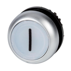   Eaton világító nyomógomb, lapos, fehér, m22-dl-w-x1-216942