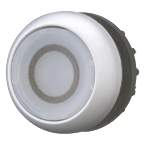   Eaton világító nyomógomb, lapos, fehér, reteszelt, m22-drl-w-x0-216961