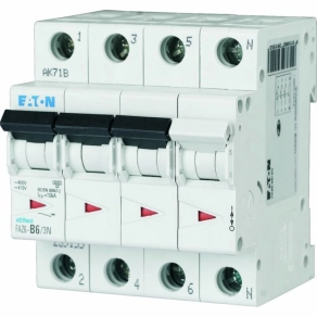 Eaton kismegszakító, 6 kA, 3P+0, faz6-c20/3n-239174