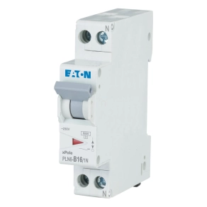   Eaton kismegszakító, 6 kA, 1P+1N 1TE, pln6-b16/1n-de-263272