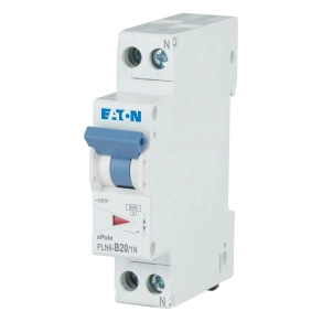  Eaton kismegszakító, 6 kA, 1P+1N 1TE, pln6-b20/1n-de-263273