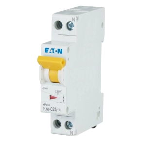  Eaton kismegszakító, 6 kA, 1P+1N 1TE, pln6-c25/1n-de-263284