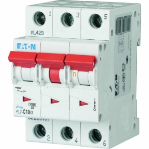 Eaton kismegszakító 3P C 10A 10kA PL7-C10/3 (263407)