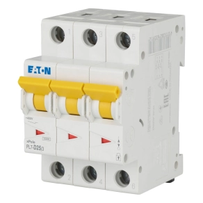   Eaton kismegszakító, 10kA, három pólusú, pl7-d25/3-263423