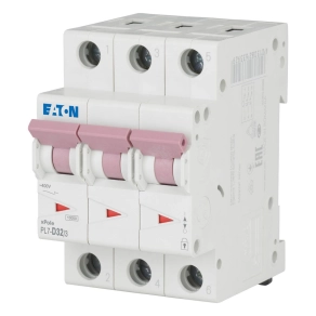   Eaton kismegszakító, 10kA, három pólusú, pl7-d32/3-263424