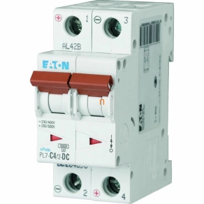 Eaton kismegszakító 2P C 4A 10kA PL7-C4/2-DC (264898)