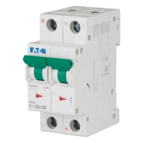   Eaton kismegszakító, 10kA, kétpólusú DC, pl7-c6/2-dc-264899