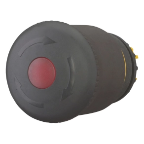   Eaton világító stop-ki nyomógomb, visszaállítás forgatással, fekete fej, m22s-pvlt-271540