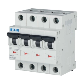   Eaton kismegszakító, 15kA, négy pólusú, faz-c20/4-279062