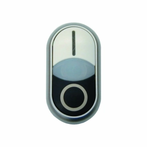  Eaton kettős világító nyomógomb, "0" nyomógomb kiemelve, m22s-ddlm-ws-x1/x0-284833
