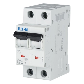 Eaton kismegszakító, 6 kA, 2 P, pl6-c2/2-286562