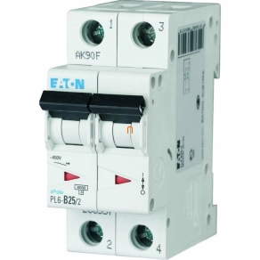 Eaton kismegszakító 2P C 25A 6kA PL6-C25/2 (286569)
