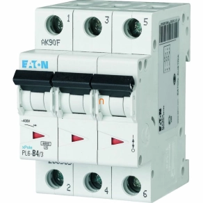 Eaton kismegszakító 3P B 4A 6kA PL6-B4/3 (286585)