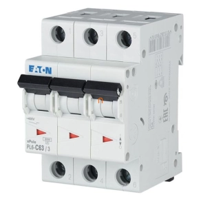 Eaton kismegszakító 3P C 63A 6kA PL6-C63/3 (286607)
