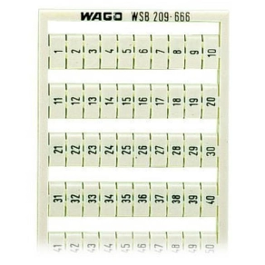 Wago WSB jelölőkártya fehér (209-666)