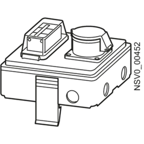   Siemens BVP:047283 BD2-AK1/CEE165A163 leágazó, 3C 16A kismegszakító, 5P 16A ipari aljzat