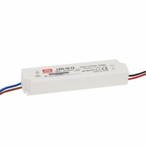   Egykimenetes Class 2 tápegység LED alkalmazásokhoz, LPH-18-12 Vin: 180-264 VAC, Vout: 12 VDC (0-1,5A), P: 18W IP67