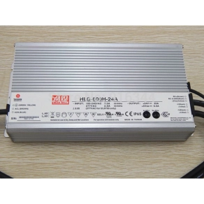   Egykimenetes LED tápegység, Vin: 90-305 VAC/127-431 VDC, Vout: 24 VDC / 25 A, P: 600 W Mean Well HLG-600H-24A