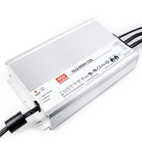   Egykimenetes LED tápegység, Vin: 90-305 VAC/127-431 VDC, Vout: 12 VDC/40 A, P: 600 W, Mean Well HLG-600H-12A