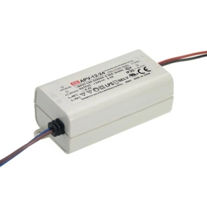   Egykimenetes Mean Well LED tápegység, APV-12-24, Vin: 90-264 VAC/127-370 VDC, Vout: 24 VDC / 0-0.5 A, P: 12 W