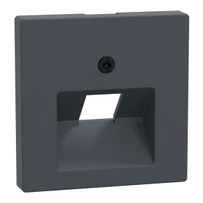 Schneider Merten Fedlap, 1xRJ45 aljzathoz, döntött, System-M, antracit 298314