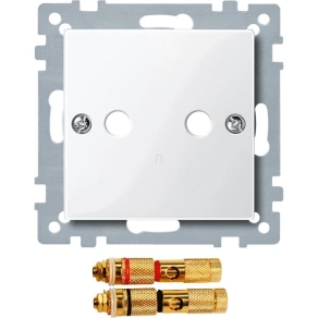   Schneider Merten Fedlap, high-end" hangszóró csatlakozókhoz, System-M, polárfehér 468819"