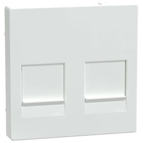   Schneider Merten Fedlap, 2xRJ45 moduláris betétekhez, System-M, aktívfehér MEG4562-0325