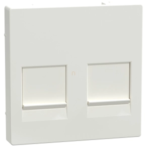   Schneider Merten Fedlap, 2xRJ45 moduláris betétekhez, System-M, polárfehér MEG4562-0319
