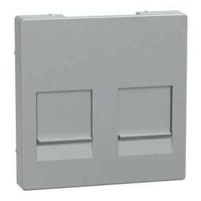   Schneider Electric Merten System-M MEG4562-0460 fedlap 2xRJ45 moduláris betétekhez, alumínium