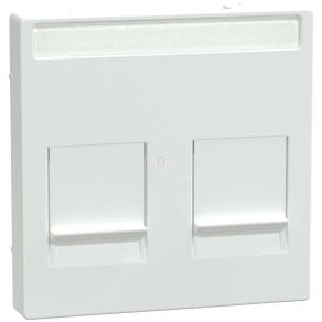   Schneider Merten Fedlap, 2xRJ45 moduláris betétekhez, feliratozható, System-M, aktívfehér MEG4564-0325