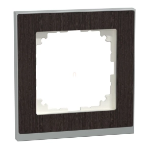   Schneider Electric Merten M-Pure - MEG4010-3671 - egyes keret, wenge/alumínium (fa)