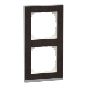   Schneider Electric Merten M-Pure - MEG4020-3671 - kettes keret, wenge/alumínium (fa)