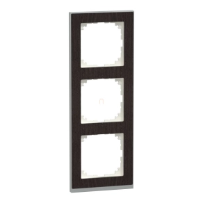   Schneider Electric Merten M-Pure - MEG4030-3671 - hármas keret, wenge/alumínium (fa)