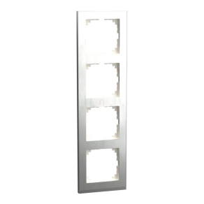   Schneider Electric Merten M-Pure - MEG4040-3646 - négyes keret, rozsdamentes acél/alumínium (fém)