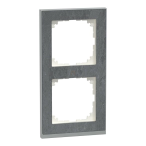   Schneider Electric Merten M-Pure - MEG4020-3669 - kettes keret, pala/alumínium (kő)