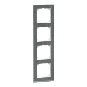   Schneider Electric Merten M-Pure - MEG4040-3669 - négyes keret, pala/alumínium (kő)